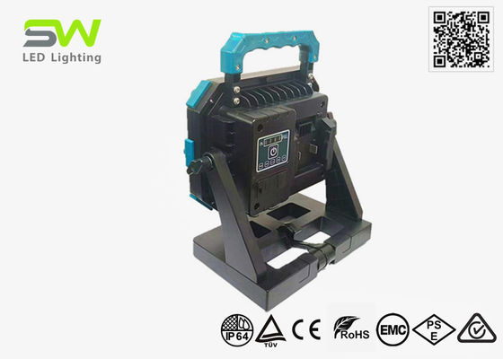 مصباح عمل قابل لإعادة الشحن بقوة 6500 لومن بجهد 18 فولت و 20 فولت مع بطارية أداة كهربائية قابلة للاستبدال