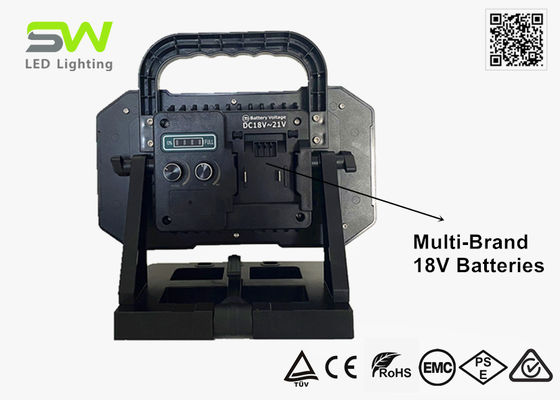 مصباح عمل محمول بقوة 6000 لومن 18 فولت مع درجة حرارة لون قابلة للتعديل بدون خطوات